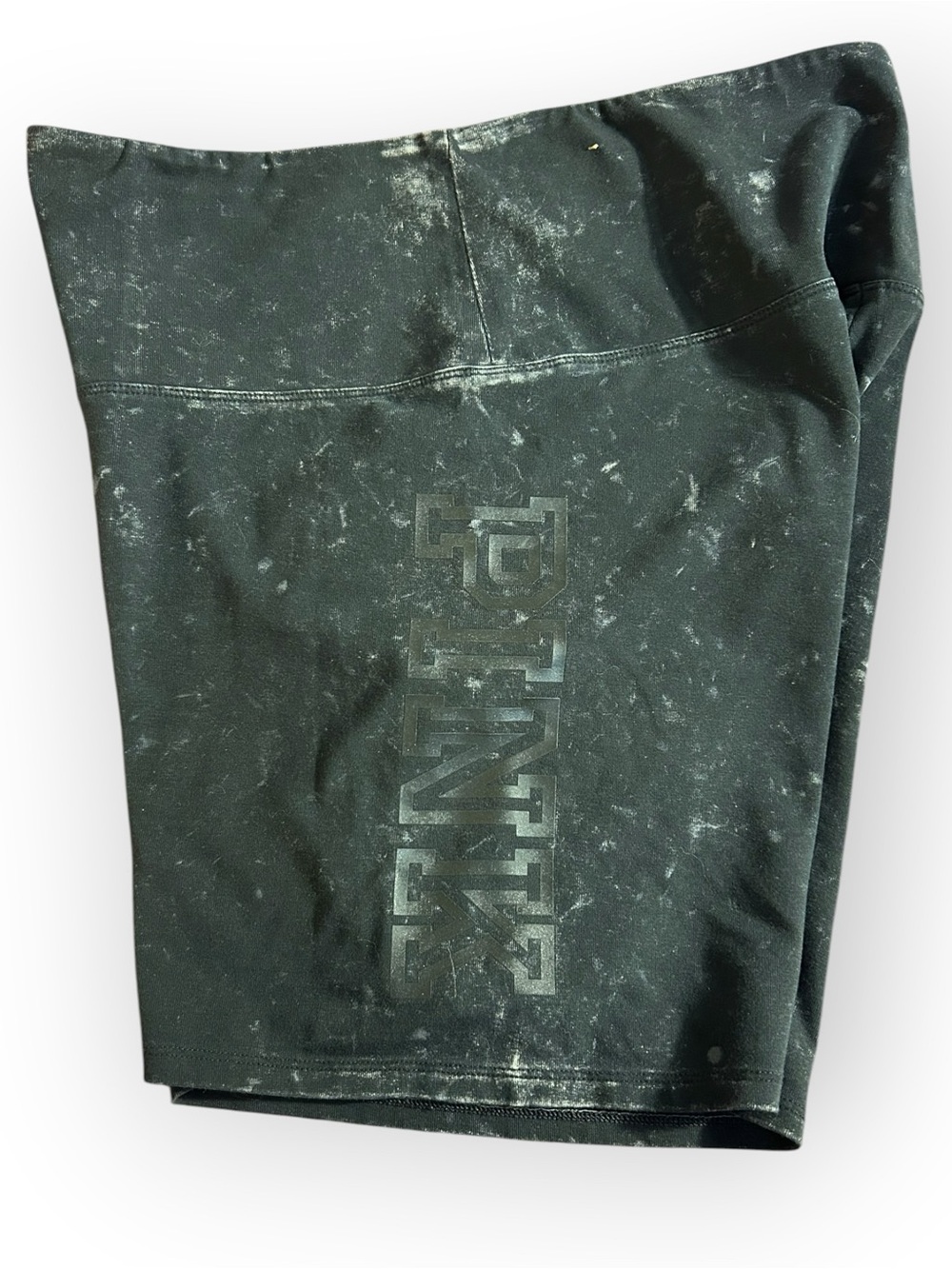 Victoria’s Secret PINK High-Waisted Acid Wash Bike Shorts Black L